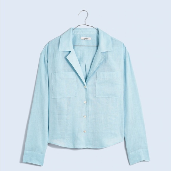 Madewell Resort Long-Sleeve Shirt blue heron - Picture 6 of 7